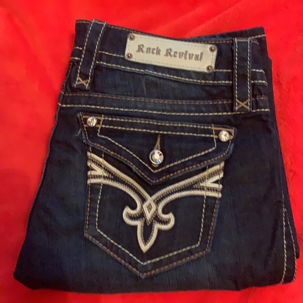 Rock Revival Jamie Bootcut Jeans, Sz 30
